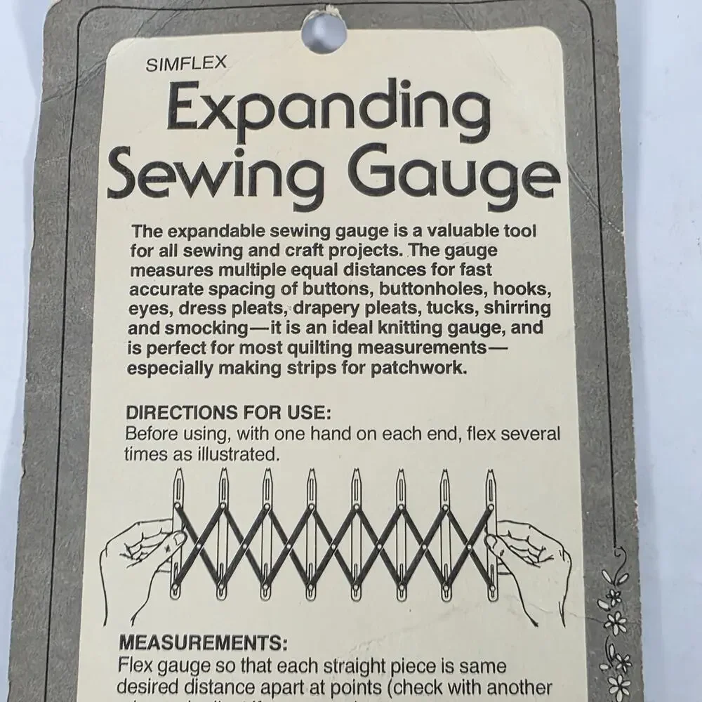 Vintage Simplex No 49 Expanding Sewing Gauge 24